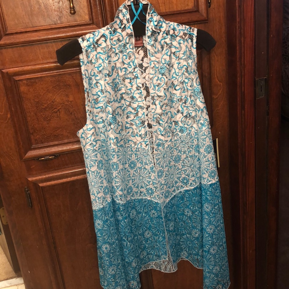 Shades of blue vest for young adults/ women